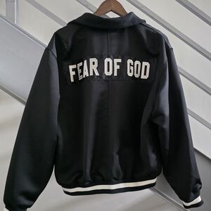 FEAR OF GOD - Fifth Collection 2017 / Men's Black Satin Jacket / MEDIUM